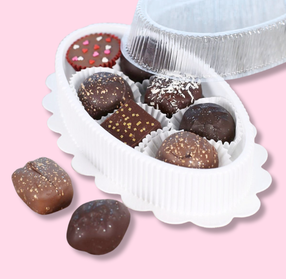 Oval Candy Box Set: White | www.sprinklebeesweet.com