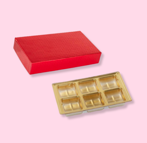 Red Candy Box Set with Inserts: 6 Piece | www.sprinklebeesweet.com