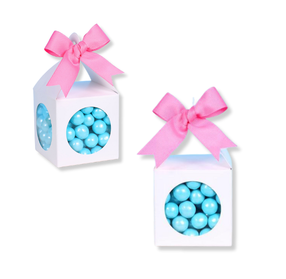 Square Candy Favor Box Set: White | www.sprinklebeesweet.com