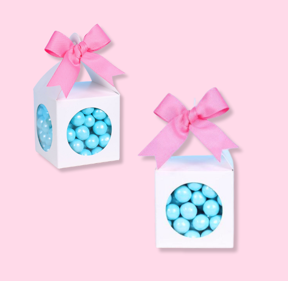 Square Candy Favor Box Set: White | www.sprinklebeesweet.com