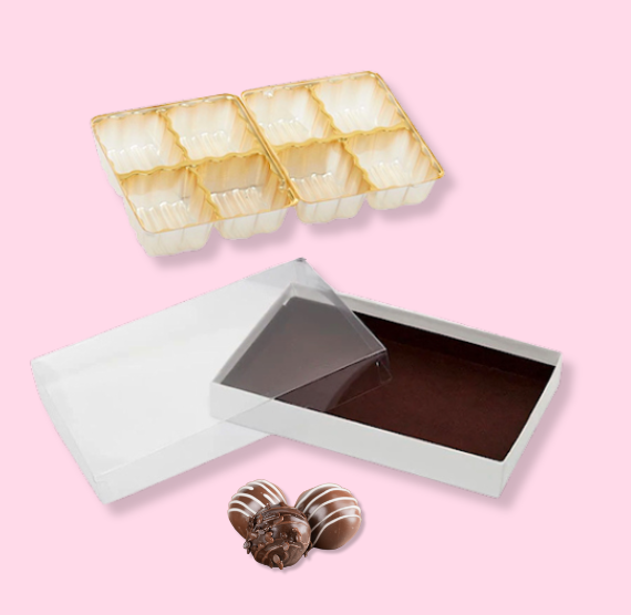 White Candy Box Set with Inserts: 8 Piece | www.sprinklebeesweet.com