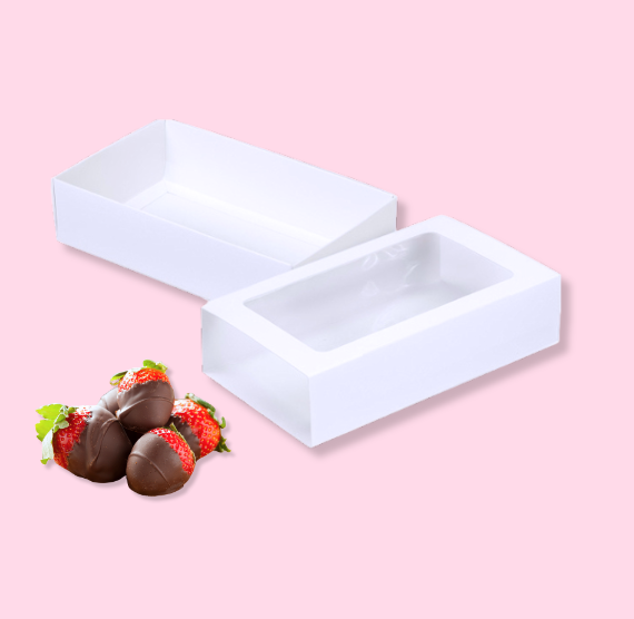 White Treat Box Set with Window | www.sprinklebeesweet.com