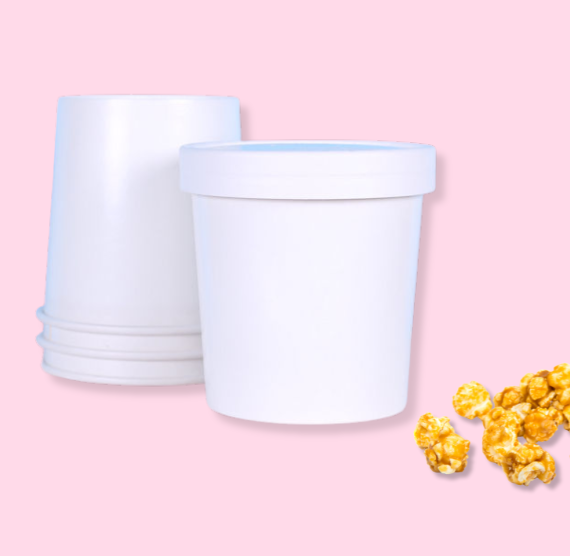 White Ice Cream Cartons: 16 oz | www.sprinklebeesweet.com