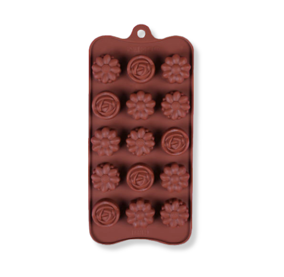 Flowers Chocolate Mold: Assorted Daisy & Rose | www.sprinklebeesweet.com