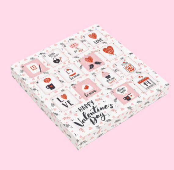 Valentine's Day Advent Calendar Box Kit: 14 Day Countdown | www.sprinklebeesweet.com