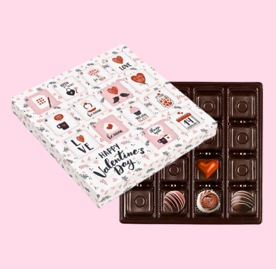 Valentine's Day Advent Calendar Box Kit: 14 Day Countdown | www.sprinklebeesweet.com