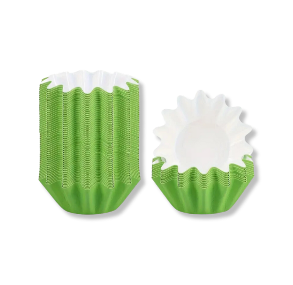 Free Standing Fluted Cupcake Cups: Green | www.sprinklebeesweet.com