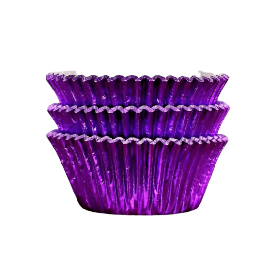 Purple Foil Cupcake Liners | www.sprinklebeesweet.com