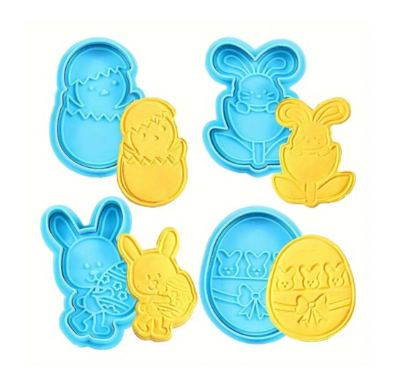 Easter Cookie Cutter Stampers: Chick + Bunny | www.sprinklebeesweet.com