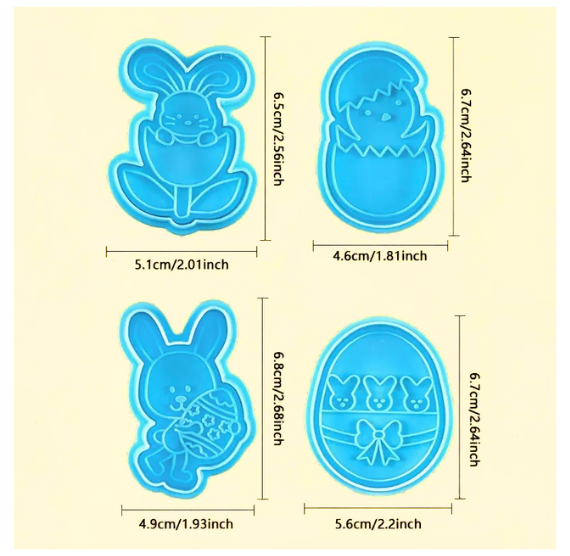 Easter Cookie Cutter Stampers: Chick + Bunny | www.sprinklebeesweet.com