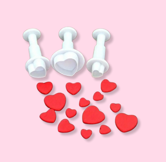 Heart Fondant Cutters Set of 4 | www.sprinklebeesweet.com