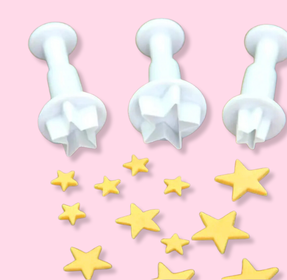 Mini Star Fondant Cutter Set: 3 Piece Set | www.sprinklebeesweet.com