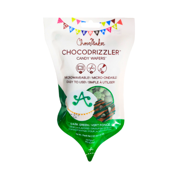 Chocodrizzler Mini Candy Wafers Pouch: Green | www.sprinklebeesweet.com