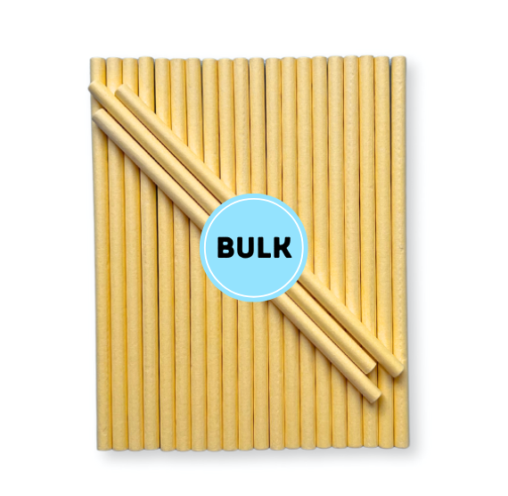 6" Paper Lollipop Sticks: Pastel Yellow (500 CT) | www.sprinklebeesweet.com