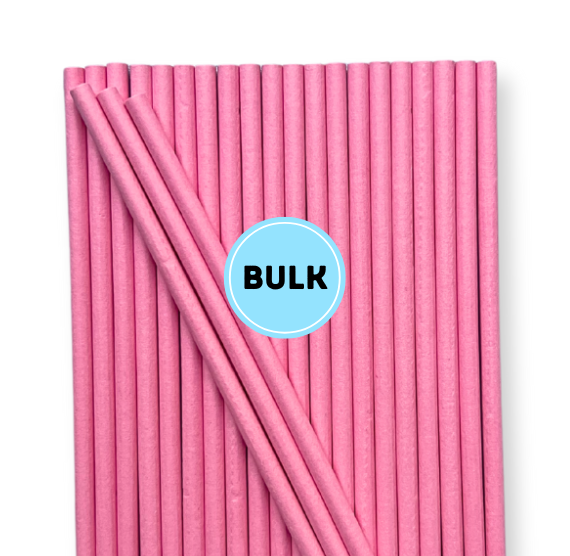 8" Paper Lollipop Sticks: Pastel Pink | www.sprinklebeesweet.com