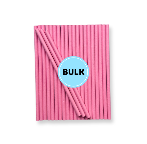 4" Paper Lollipop Sticks: Pastel Pink | www.sprinklebeesweet.com