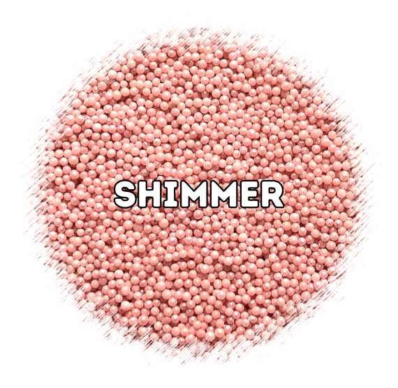 Shimmer Nonpareils: Soft Nude Pink | www.sprinklebeesweet.com