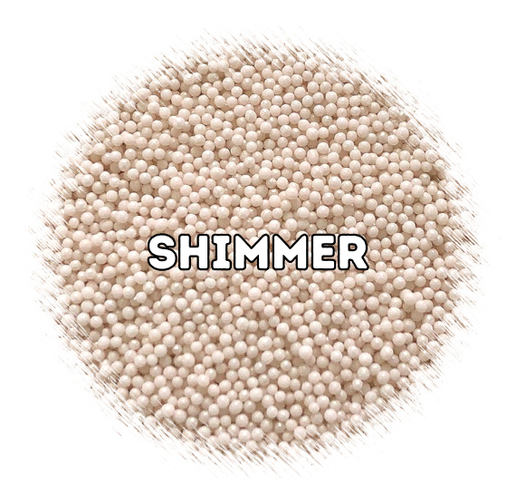 Shimmer Nonpareils: Antique Ivory | www.sprinklebeesweet.com