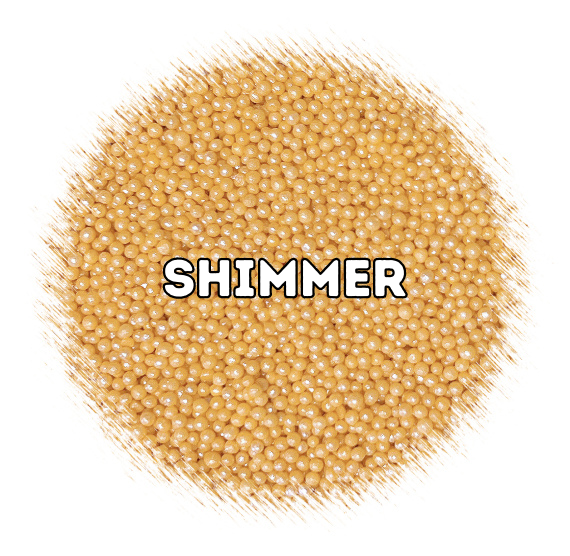 Shimmer Caramel Nonpareils | www.sprinklebeesweet.com