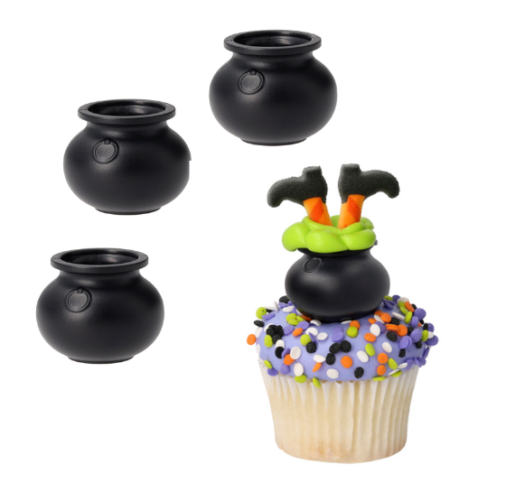 Mini Cauldron Cupcake Toppers | www.sprinklebeesweet.com