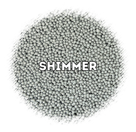 Shimmer Silver Nonpareils | www.sprinklebeesweet.com