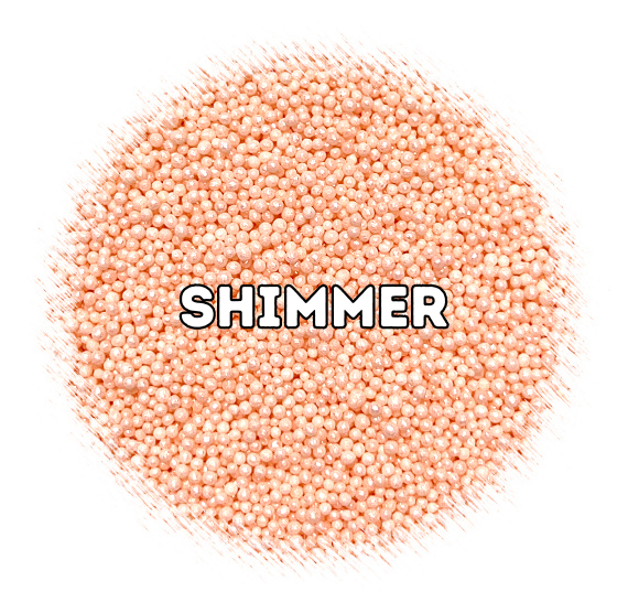 Shimmer Pastel Coral Nonpareils | www.sprinklebeesweet.com