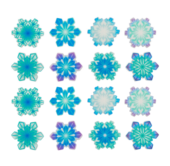 Snowflake Edible Icing Decorations | www.sprinklebeesweet.com
