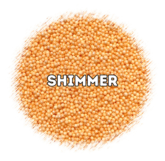 Shimmer Light Peach Nonpareils | www.sprinklebeesweet.com
