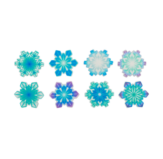 Snowflake Edible Icing Decorations | www.sprinklebeesweet.com