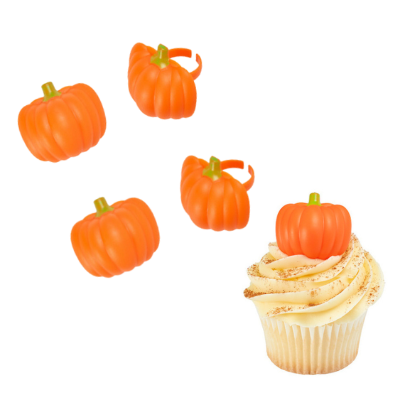 Pumpkin Cupcake Topper Rings | www.sprinklebeesweet.com
