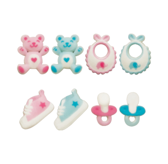 Baby Shower Sugar Toppers | www.sprinklebeesweet.com