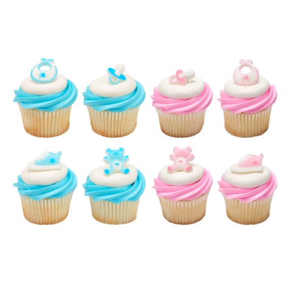 Baby Shower Sugar Toppers | www.sprinklebeesweet.com