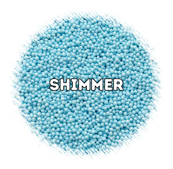 Shimmer Soft Blue Nonpareils | www.sprinklebeesweet.com