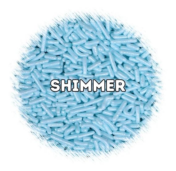 Shimmer Light Blue Jimmies | www.sprinklebeesweet.com