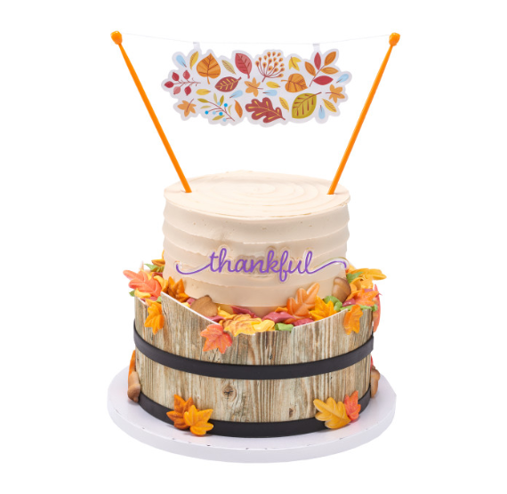 Fall Banner Cake Topper | www.sprinklebeesweet.com
