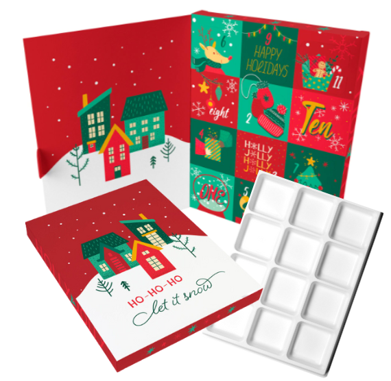 12 Day Advent Cookie Box with Tray | www.sprinklebeesweet.com