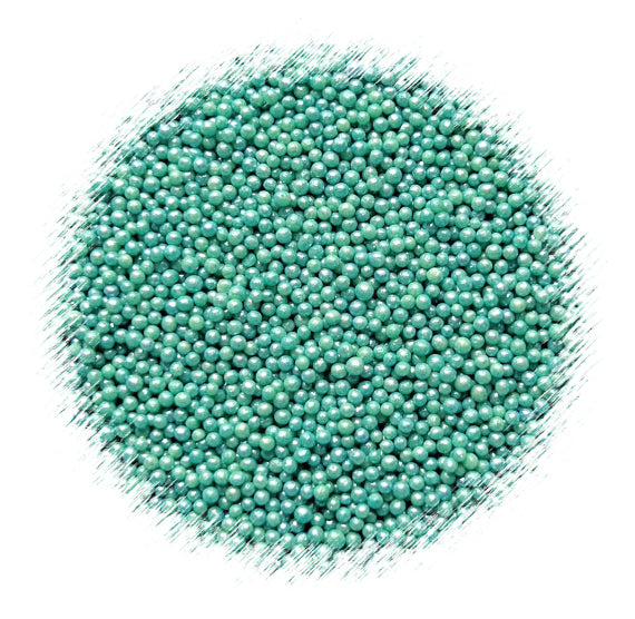 Shimmer Sea Green Nonpareils | www.sprinklebeesweet.com