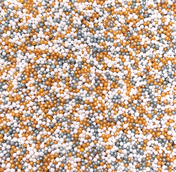 Shimmer Christmas Nonpareils Mix: Silver & Gold | www.sprinklebeesweet.com