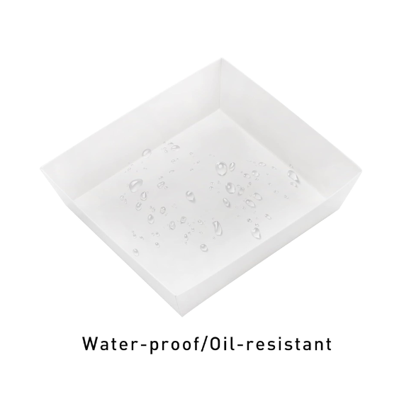White Dessert Boxes with Clear Lids: 5" | www.sprinklebeesweet.com