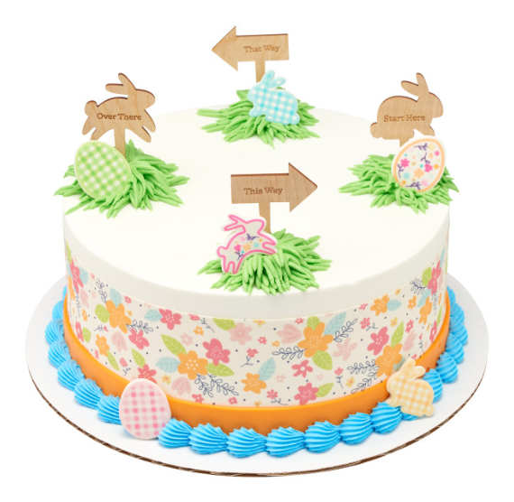 Easter Edible Icing Decorations: Pastel Gingham 36 Count | www.sprinklebeesweet.com