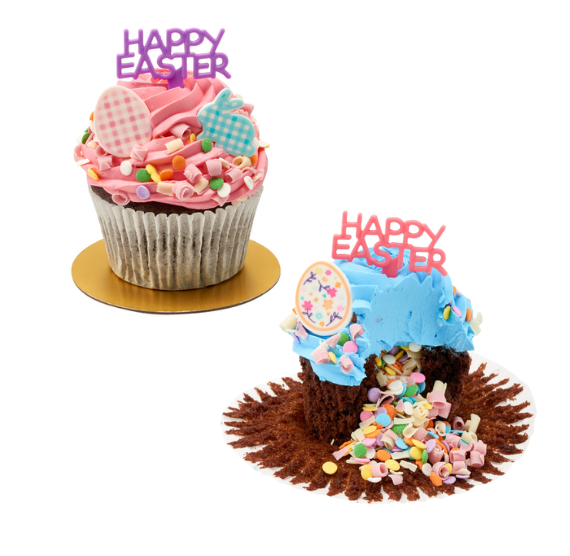 Easter Edible Icing Decorations: Pastel Gingham 36 Count | www.sprinklebeesweet.com