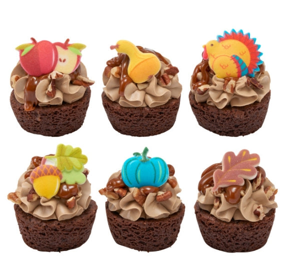 Thanksgiving Harvest Sugar Toppers | www.sprinklebeesweet.com