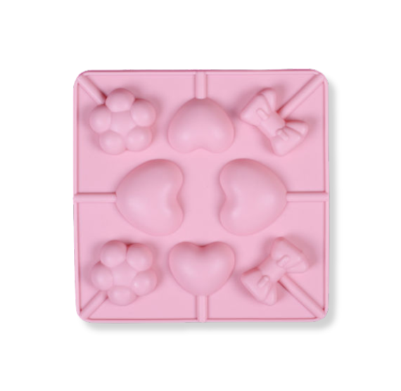 Silicone Lollipop Mold: Heart, Flower & Bow | www.sprinklebeesweet.com