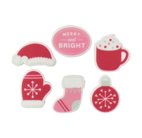Merry & Bright Edible Icing Decorations | www.sprinklebeesweet.com