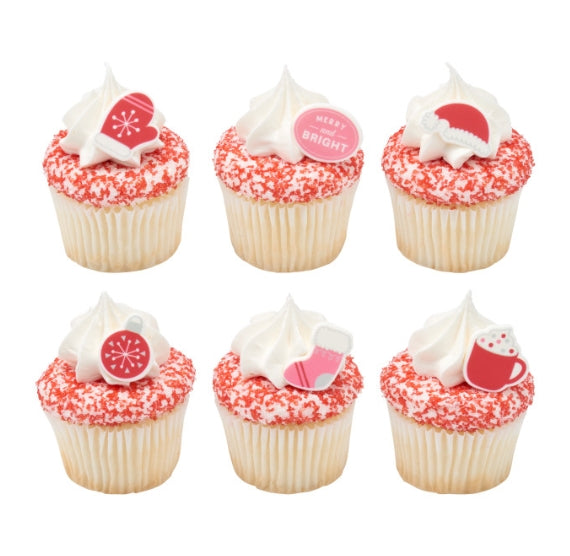 Merry & Bright Edible Icing Decorations: 36 Count | www.sprinklebeesweet.com