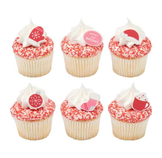Merry & Bright Edible Icing Decorations | www.sprinklebeesweet.com