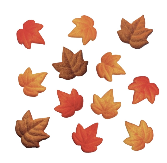 Fall Leaves Sugar Toppers | www.sprinklebeesweet.com