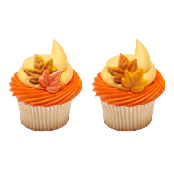 Fall Leaves Sugar Toppers | www.sprinklebeesweet.com