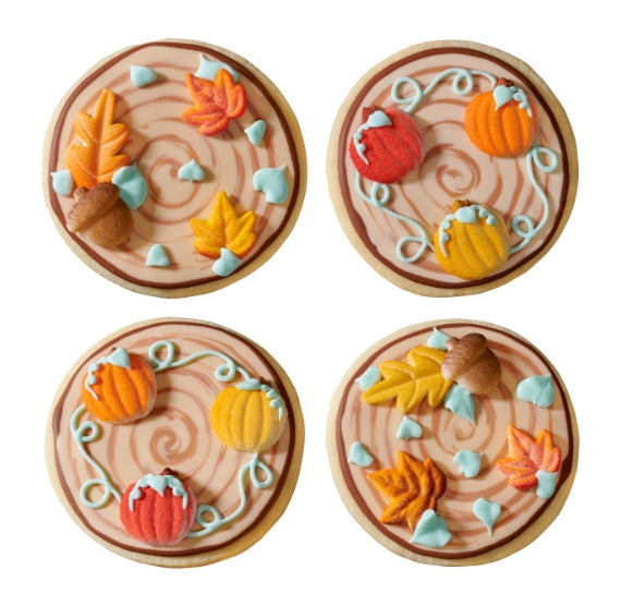 Fall Leaves Sugar Toppers | www.sprinklebeesweet.com