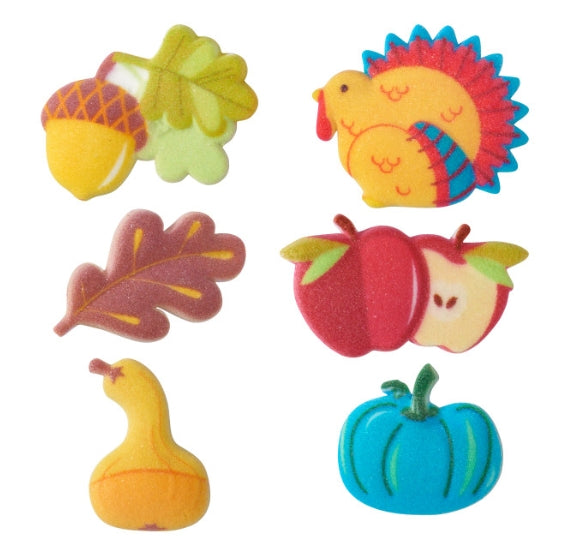 Thanksgiving Harvest Sugar Toppers | www.sprinklebeesweet.com